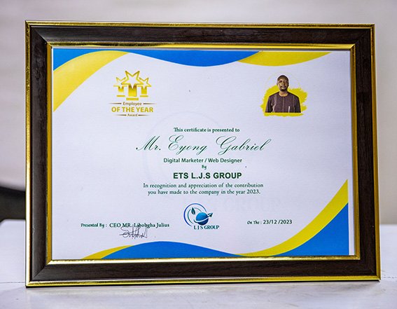 Celebrating Excellence: Eyong Gabriel - LJS Group's Employee of the Year 2023